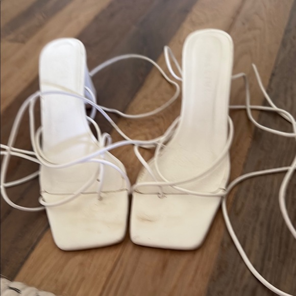 Billini Shoes - Billini White Strappy Heels